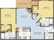 The Palmer - Wellesley - 2 Beds - 2 Baths - 1216 Sq. ft.