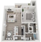 One Bedroom, 712 sqft, Full-Size Washer/Dryer, Patio/Balcony, Fireplace, Walk-in Closet, Additional Storage