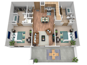 B1: 2 Bed 2 Bath