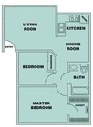 2BR/1BA