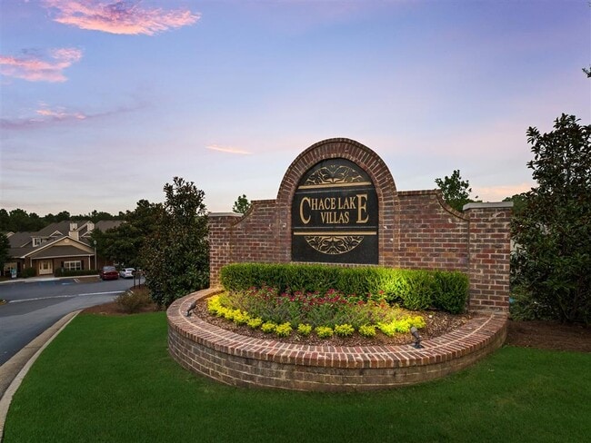 Front entrance sign of Chace Lake Villas - Chace Lake Villas Apartments