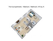 1 bedroom floorplan