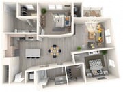 Jamestown 2 BR 2 Bath