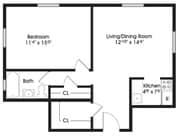 1BR/1BA