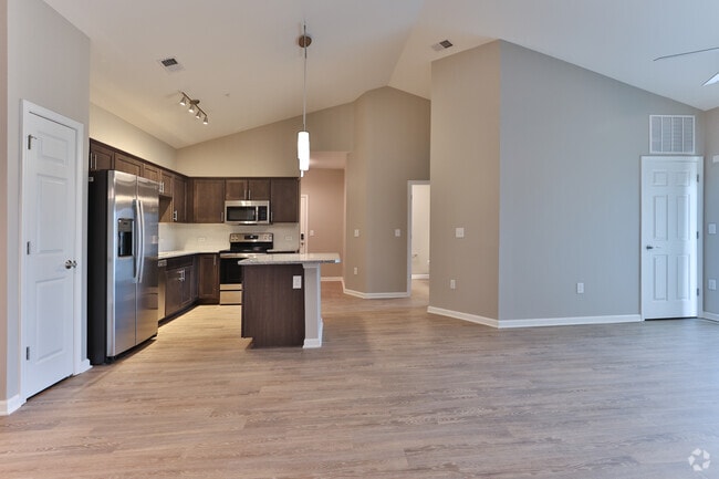 2BR, 2BA - Apex- Living Room Vaulted