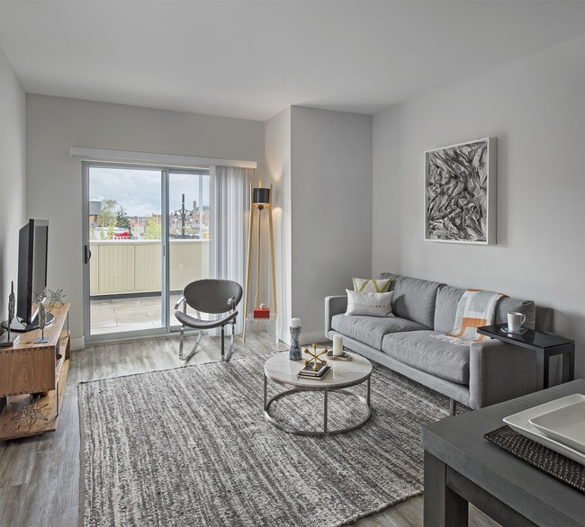 Living Room - The Scott at Brush Park