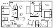 3BR/2BA