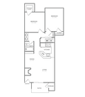 Two Bedroom One Bath (866 SF)