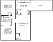 2BR/1BA