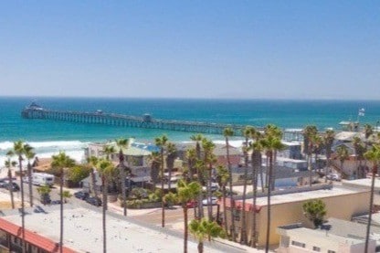 Right across from the beach!