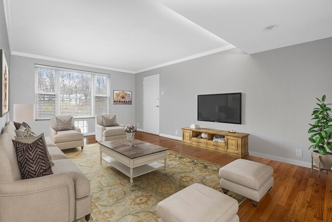 Living Room - virtual staged furniture - 10128 Manchester Rd Apartments Unit D