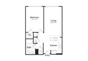 1-Bedroom 1-Bathroom | 760 sqft