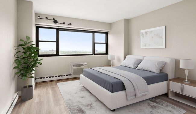 Disfruta de un dormitorio espacioso con comodidad y estilo.