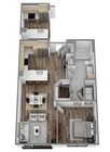 D: 1 bed / 1 bath