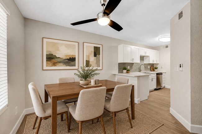 Elevate your living experience at Spanish Wells with this stylish dining area, perfect for entertaining or cozy family meals. Modern amenities blend seamlessly with elegant design to create a welcoming atmosphere. Schedule your tour today!