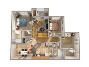 Tres habitaciones
