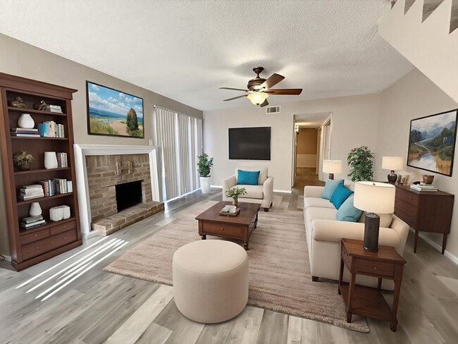 Photo - 3-Bedroom Duplex with Modern Flooring, Fireplace & Spacious Layout in Grand Prairie