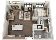 Floorplan 1B+ - Units 212 & 312