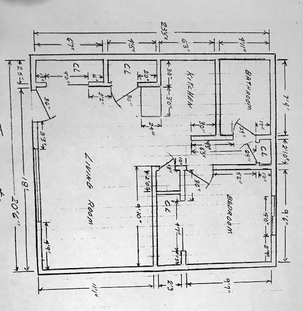 One Bedroom Floor Plan - 419 A Ave N.W UNIT # 1 Apartment Unit Cedar View