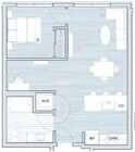 D2 1 Bedroom +Den