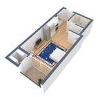 0 BR, 1 Bath - The Nikki Floor Plan