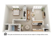 1 Bedroom Floor Plan