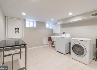 Full Basement with washer and dryer. Perfect for an at home gym, pantry or just extra storage.