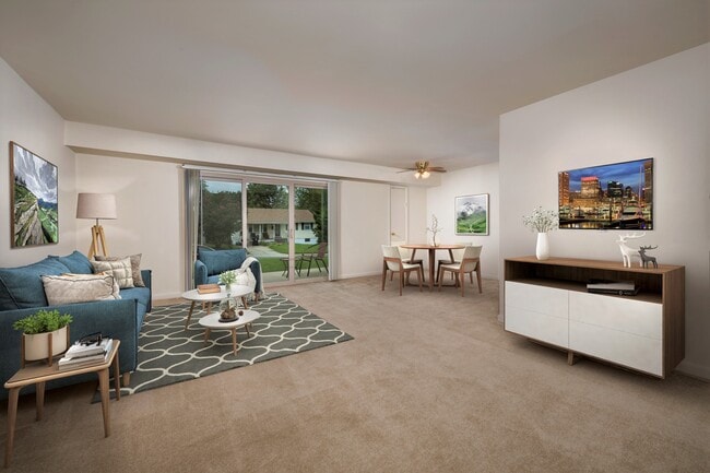 Spacious living and dining area at Columbia Park Apartments in Landover, MD - Columbia Park Apartments