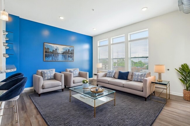 1BR Living Room - The Delaware Apartments