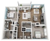 Element Barclay - 2A - 2 Beds - 2 Baths - 1339 Sq. ft.