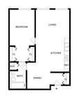 A | 1-Bedroom Floorplan