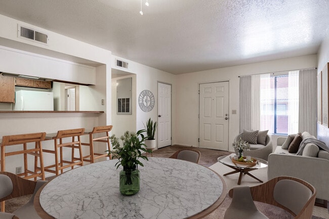 Virtually Staged Classic Dining/Living Room