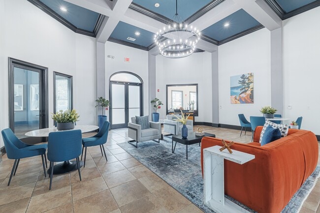 Community clubhouse with luxury plush seating - The Bryx at Kingwood Rental