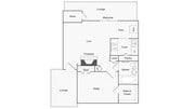 1 BR x 1 BA - B