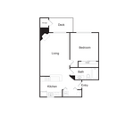 One Bedroom, One Bathroom (620 sq ft)