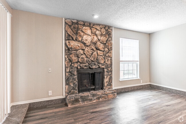 Fairfax Apartments - Living Room with Fireplace