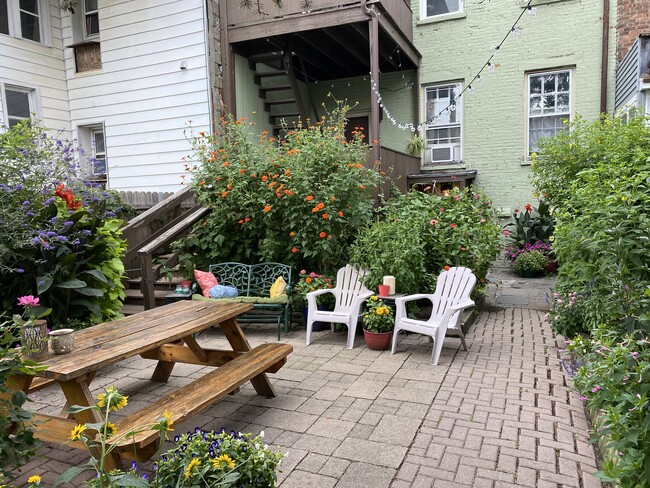 Beautiful shared garden and patio - 386 Hamilton St Unit Garden Apartment