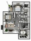 The Oak 950 sq ft