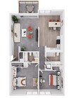 Valley Run 2 Bedroom 2 Bathroom_3D