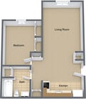 1BR, 1BA - Deluxe