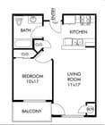 1BR/1BA
