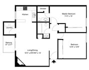 2 bed, 2 bath