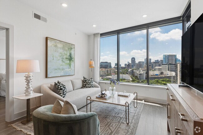 B7 2.5BR, 2BA - 1,505SF - Living Room - Parkview Turtle Creek by Hanover