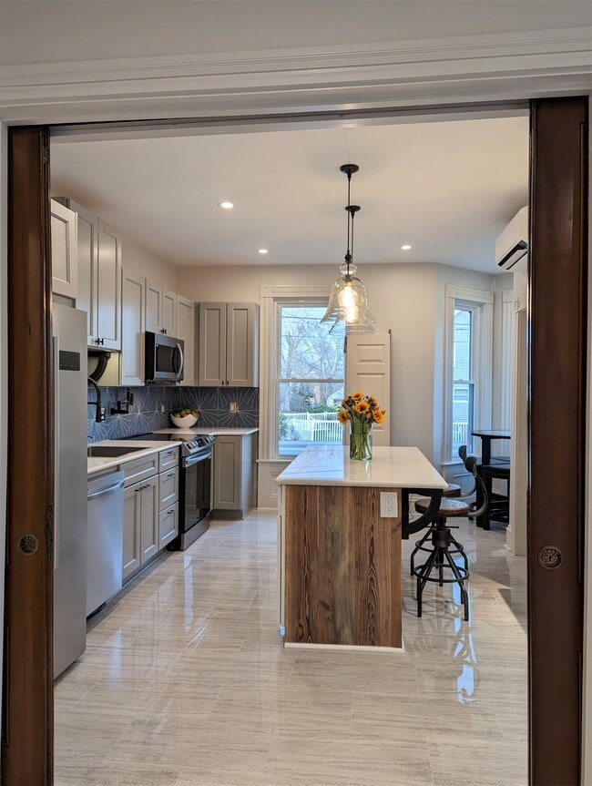 Kitchen from Living Room - 232 Broadway Apartments Unit B