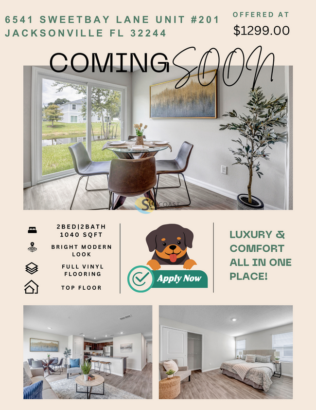 Top Floor Facing Lake Coming Soon! - Top Floor Facing Lake Coming Soon! Apartment Unit 201