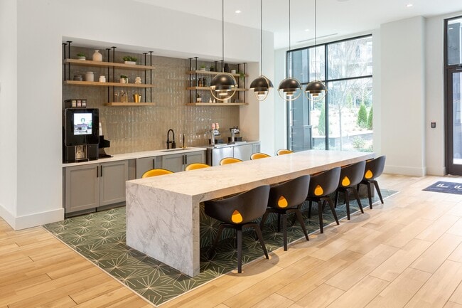 Resident Event Kitchen with Coffee Bar and Self-serve Beer Taps - Bexley Chamblee