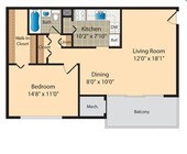 1BR/1BA