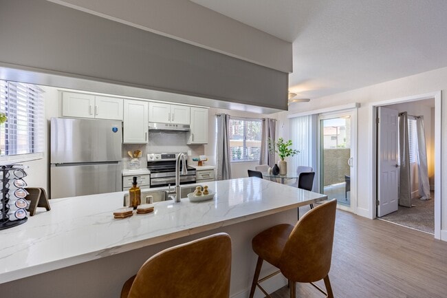 Renovated Kitchen at Sunset Winds Apartments in Henderson, NV 89014 - Sunset Winds Apartments