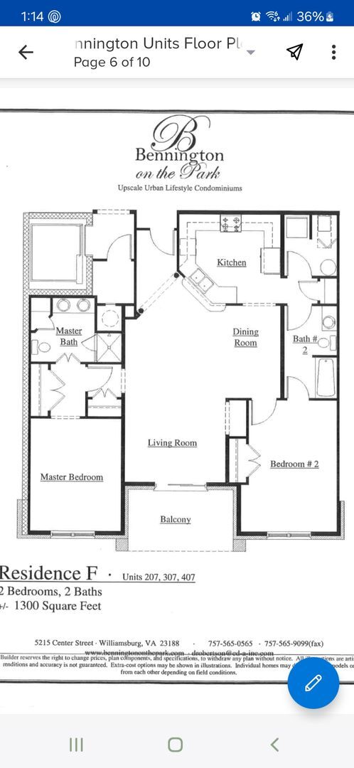 2 bedroom/ 2 bathroom. Bennington on The Park - 2 bedroom/ 2 bathroom. Bennington on The Park Condo Unit 207