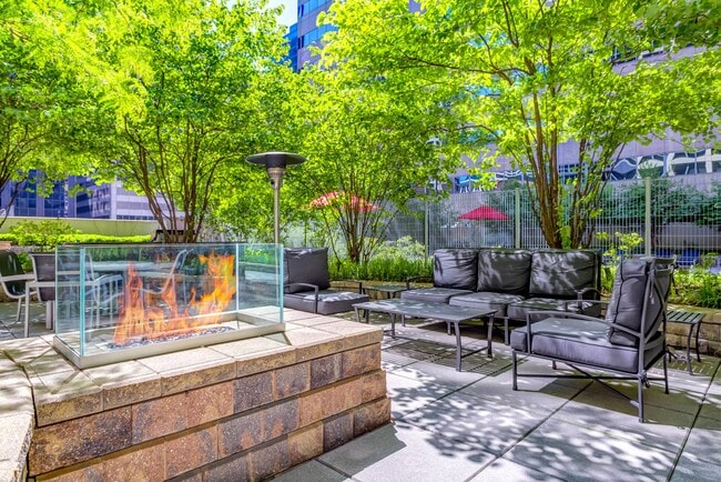 Fogatas y lámparas de calor en la terraza al aire libre - 215 West Apartments
